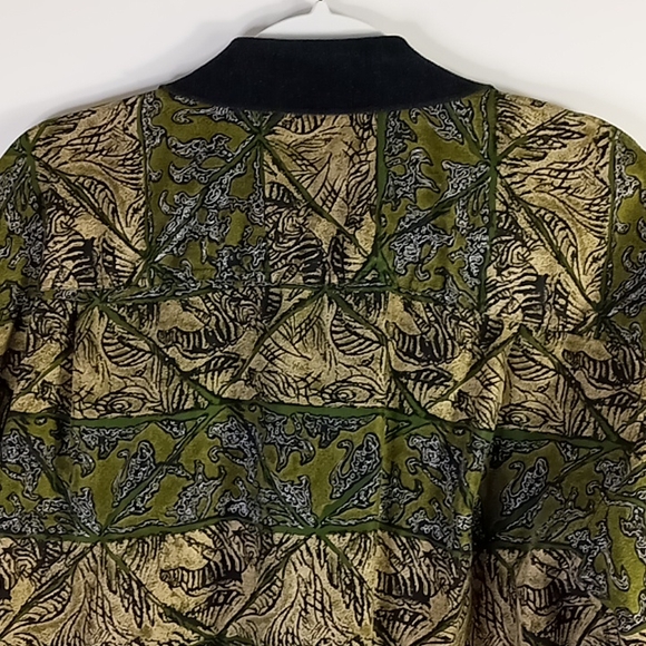 Porcini Silk Button Up Shirt Men's Size Medium - Picture 4 of 14